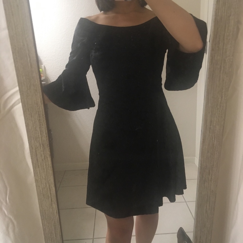 Velvet black dress